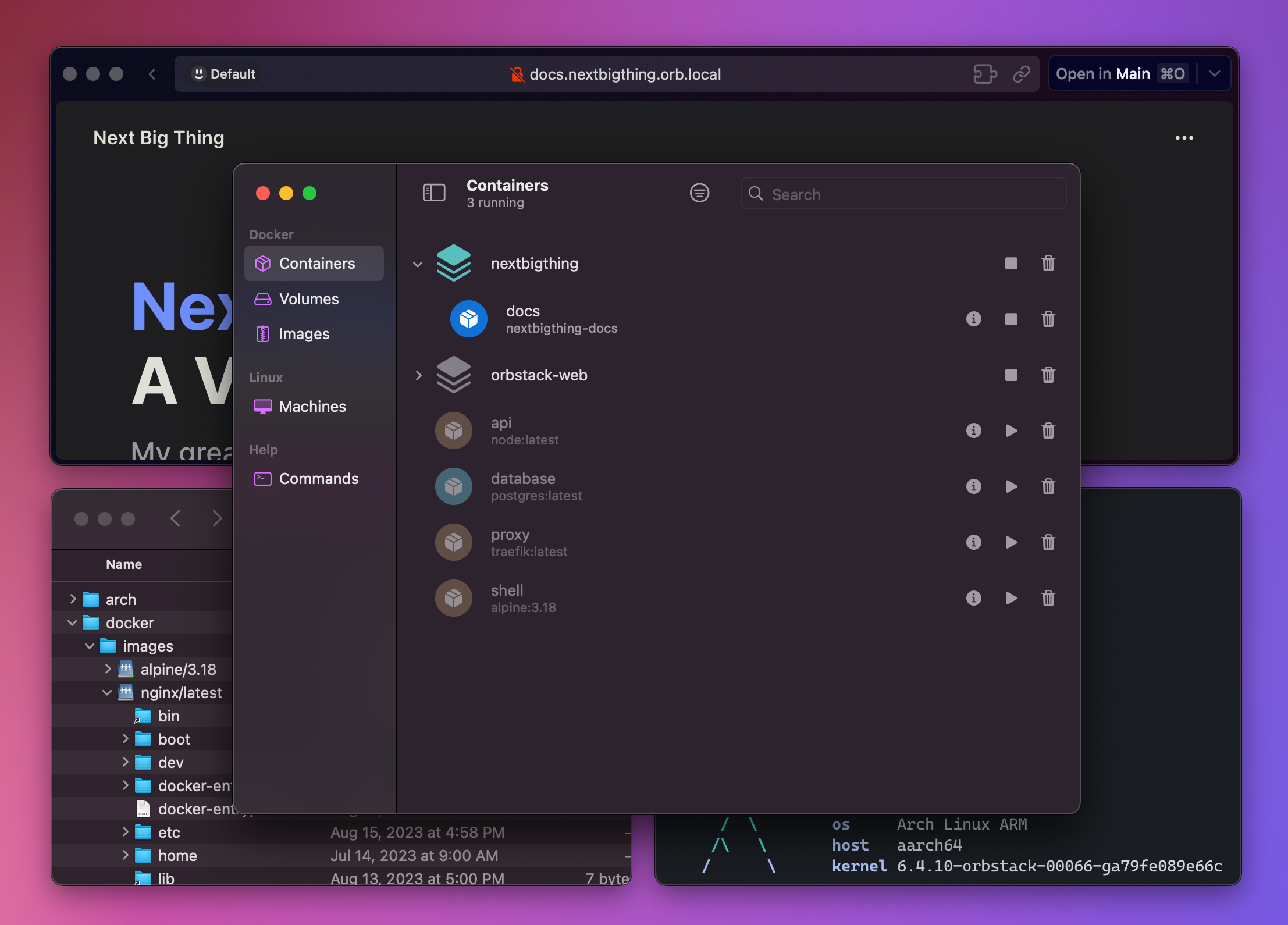 OrbStack Interface Performance